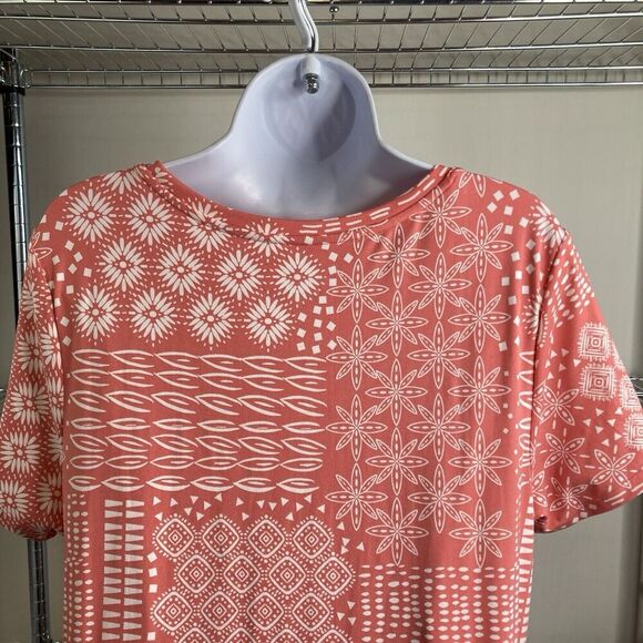 Cuddl Duds Flexwear Women’s Peach Boho Print Maxi Dress Size‎ L Loungewear - Picture 10 of 11